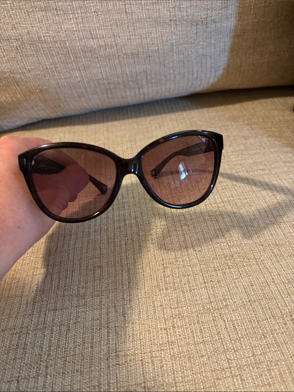 Coach Women's Sunglasses in Dark Brown Frame with Brown Lenses